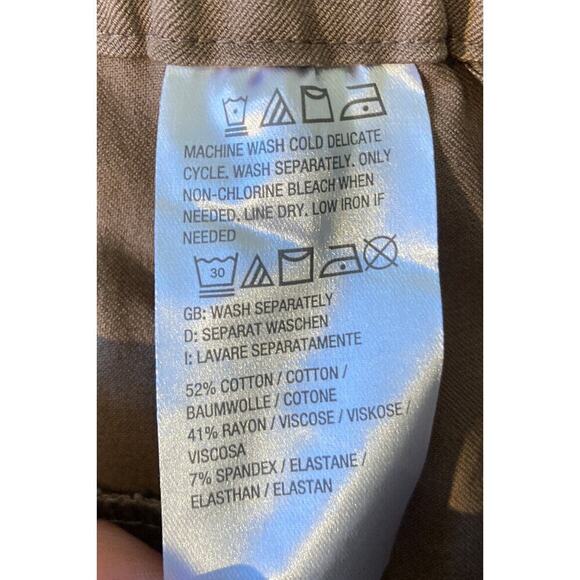 NEW Isaac Mizrahi Live 24/7 Stretch Crop Length Pants Size 32 Women’s Mocha - Picture 4 of 9